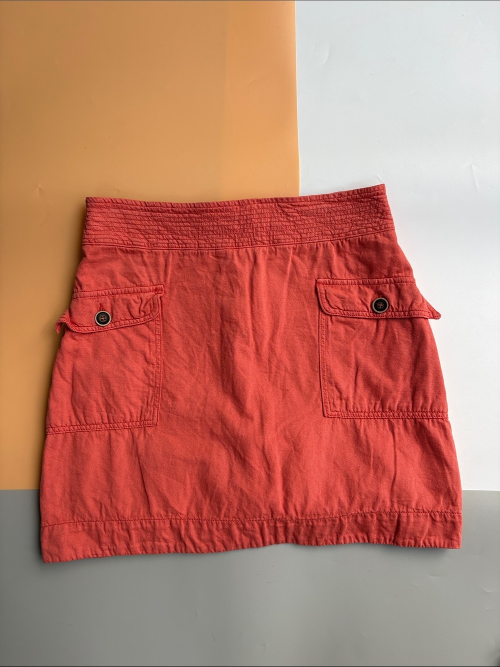 Everyday Salmon Mini Skirt with Cargo Pockets